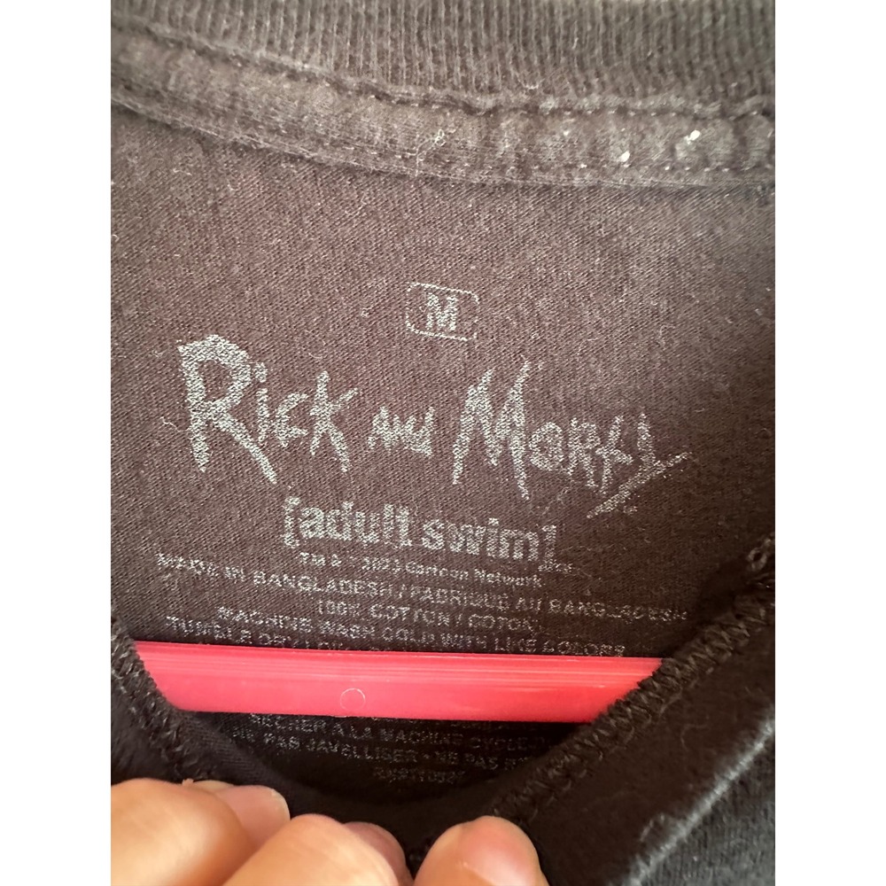 Rick and Morty Adult Swim Graphic T-Shirt Black Cotton Mens Medium - Picture 2 of 3